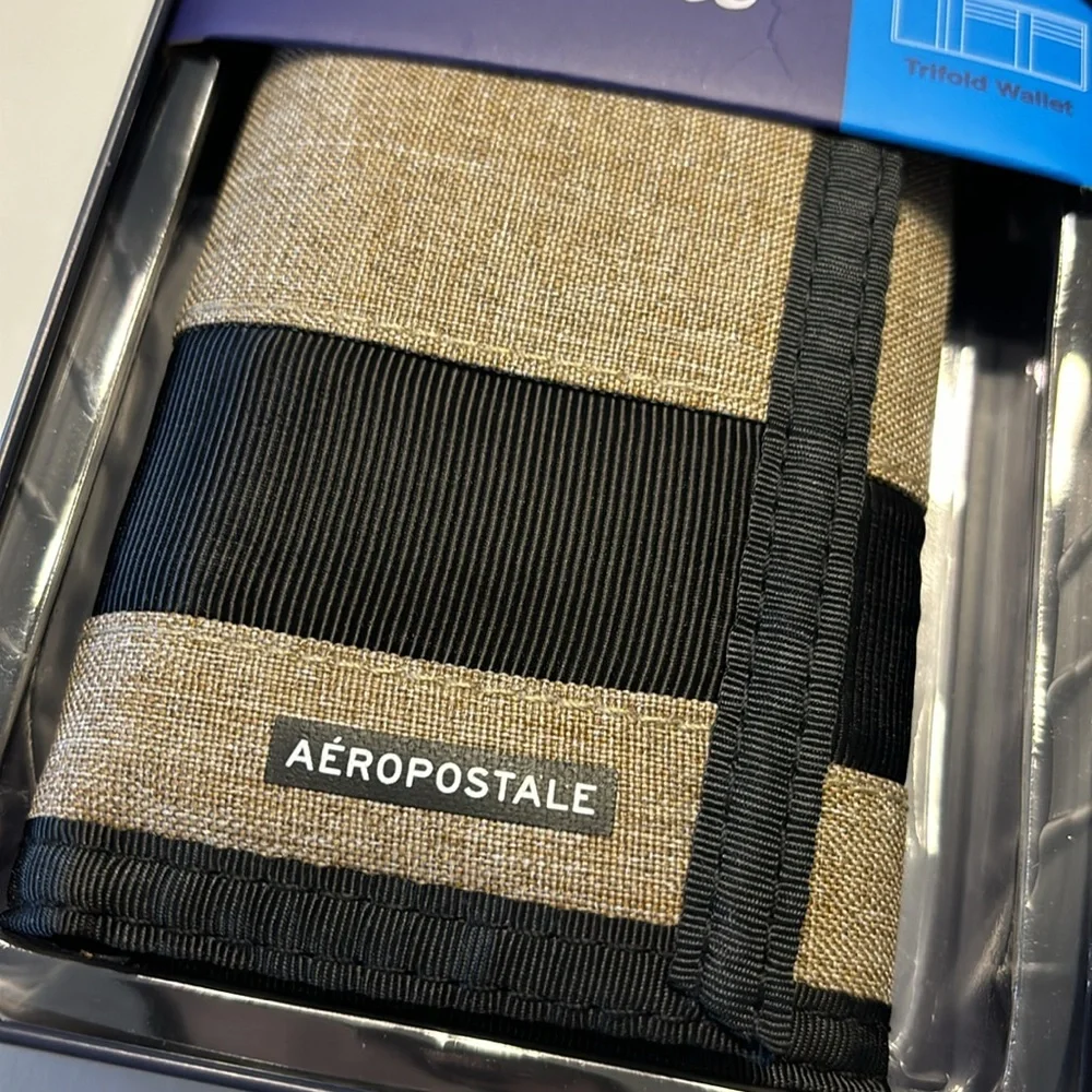 Aeropostale Tan Tri-Fold Wallet